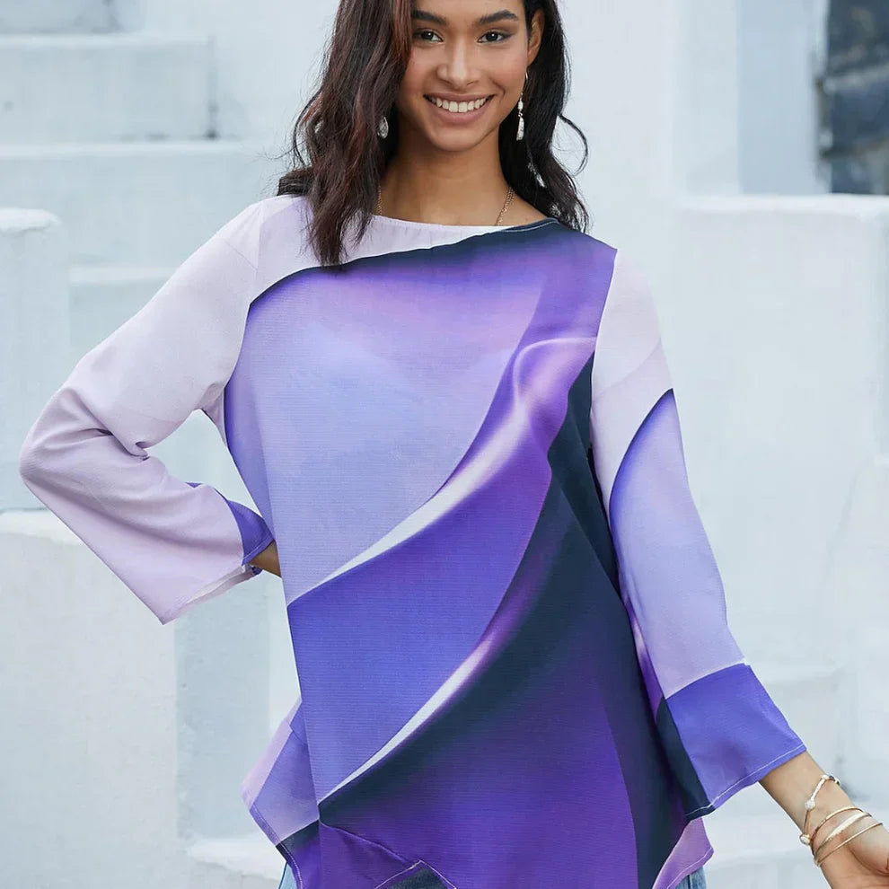 Konstfull Blus med Färgspektrum – En Uttrycksfull Stil