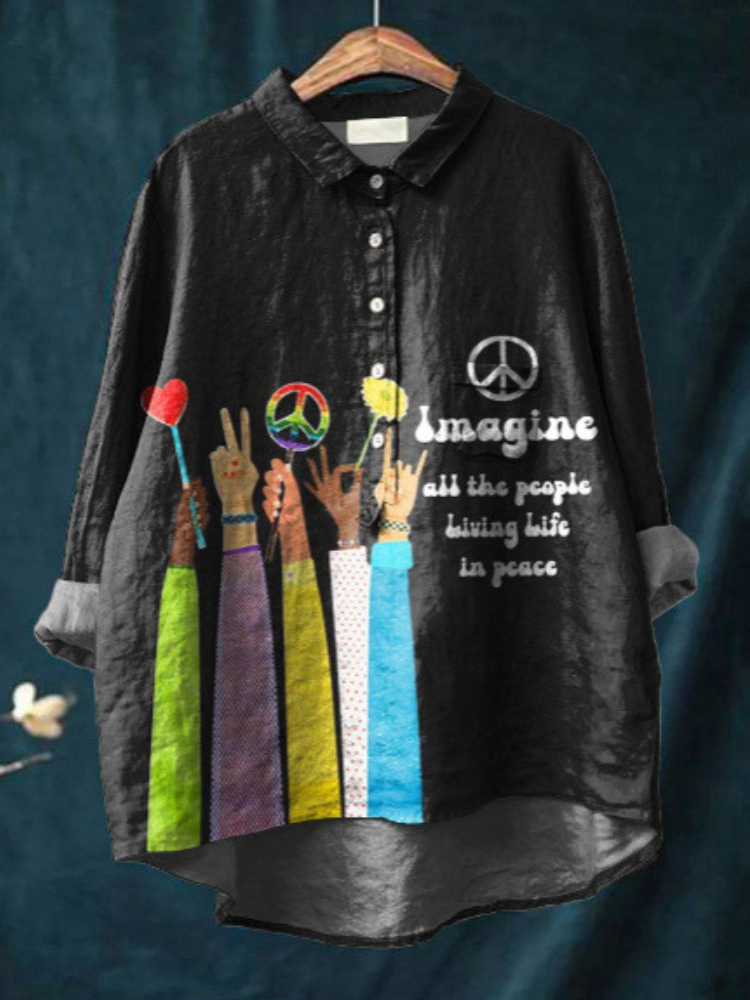 Frihetsblus med Aquarellmönster och Retro Vibe
