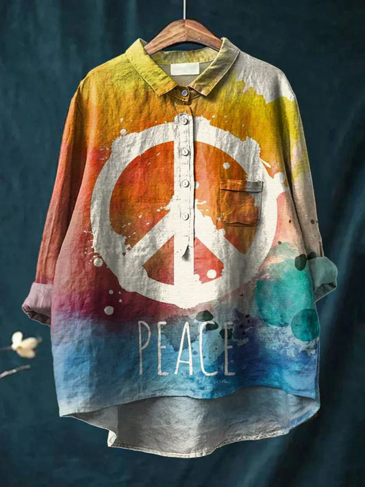 Frihetsblus med Aquarellmönster och Retro Vibe