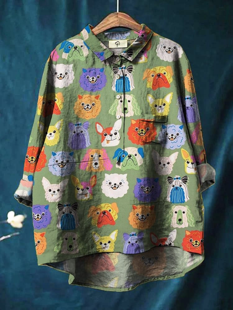 Kreativ Blus med Hundmotiv – Din Nya Modefavorit!