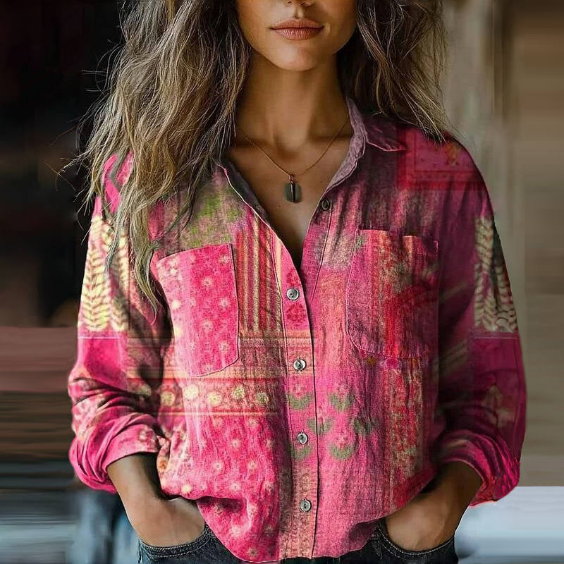 Chic Blus med Bohemiska Inslag – Stil och Komfort