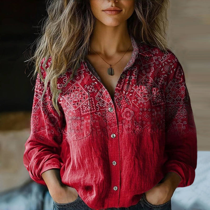 Chic Blus med Bohemiska Inslag – Stil och Komfort
