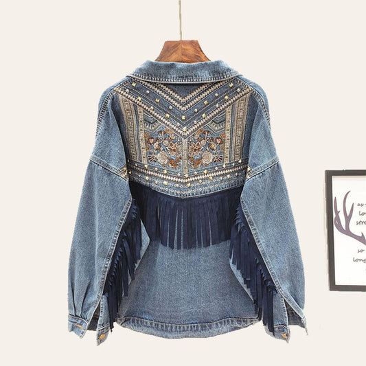 Boheme Denimjacka för Kvinnor - Luna