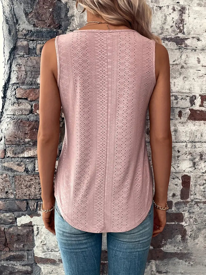Lucida - Tanktop med Øjelets Detalje