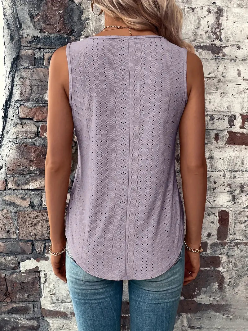 Lucida - Tanktop med Øjelets Detalje