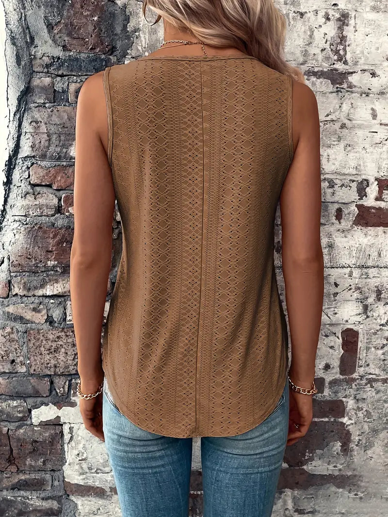 Lucida - Tanktop med Øjelets Detalje