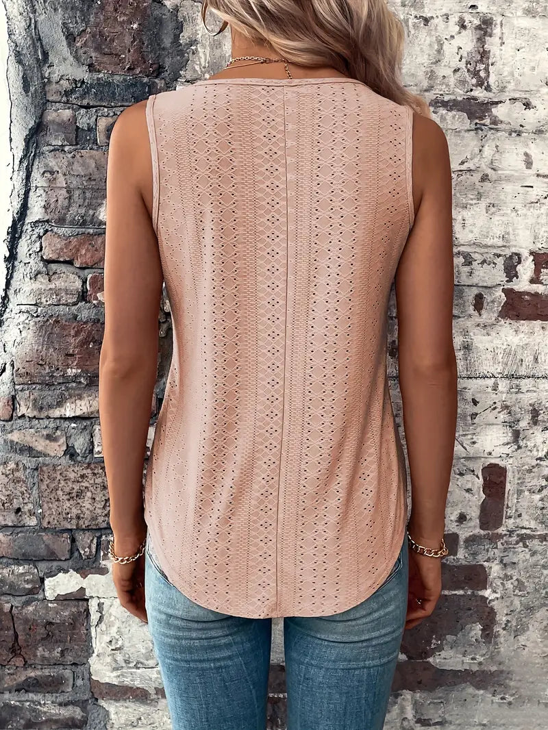 Lucida - Tanktop med Øjelets Detalje