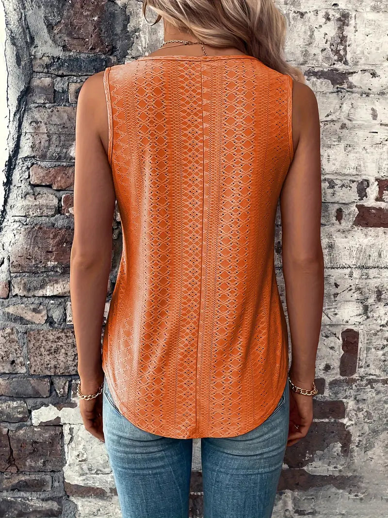 Lucida - Tanktop med Øjelets Detalje