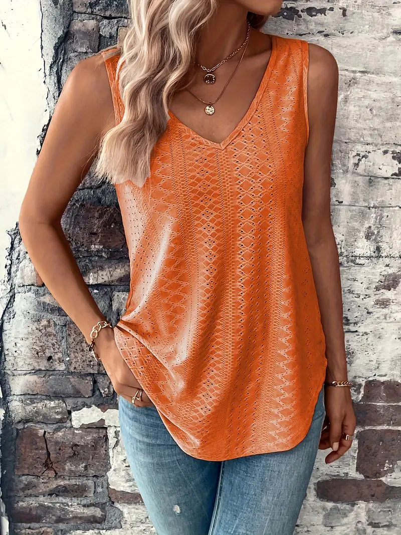 Lucida - Tanktop med Øjelets Detalje