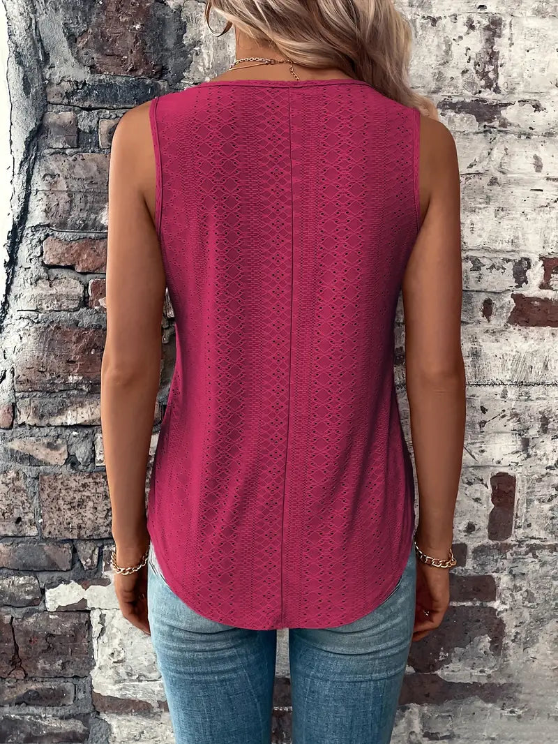 Lucida - Tanktop med Øjelets Detalje