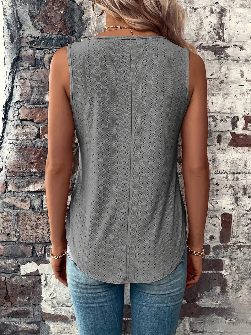 Lucida - Tanktop med Øjelets Detalje
