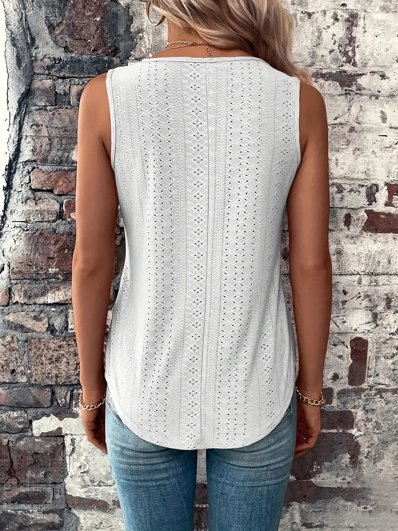 Lucida - Tanktop med Øjelets Detalje