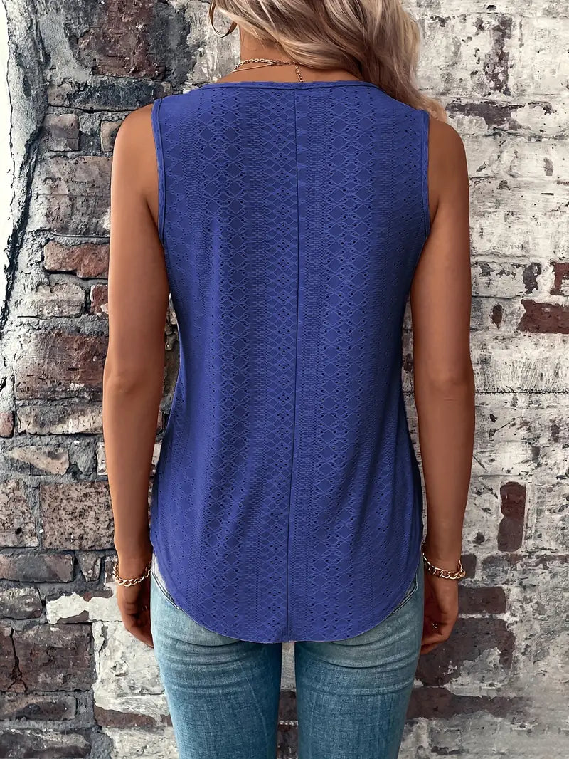 Lucida - Tanktop med Øjelets Detalje