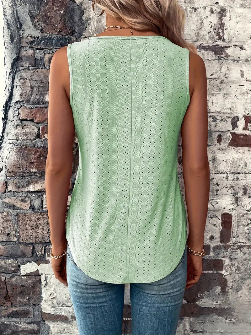 Lucida - Tanktop med Øjelets Detalje