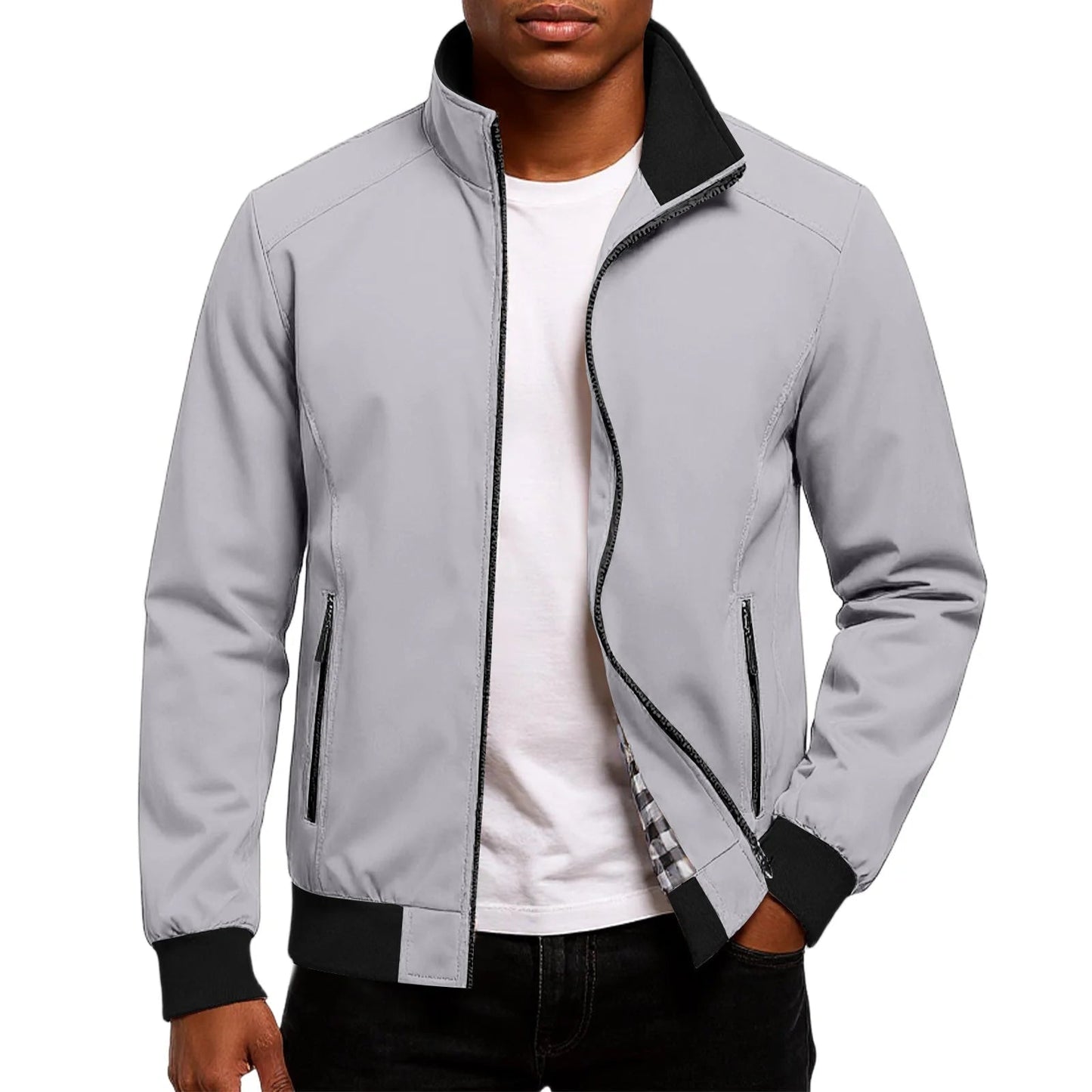 Stilren Herrjacka | Modern Bomber med Elegant Touch