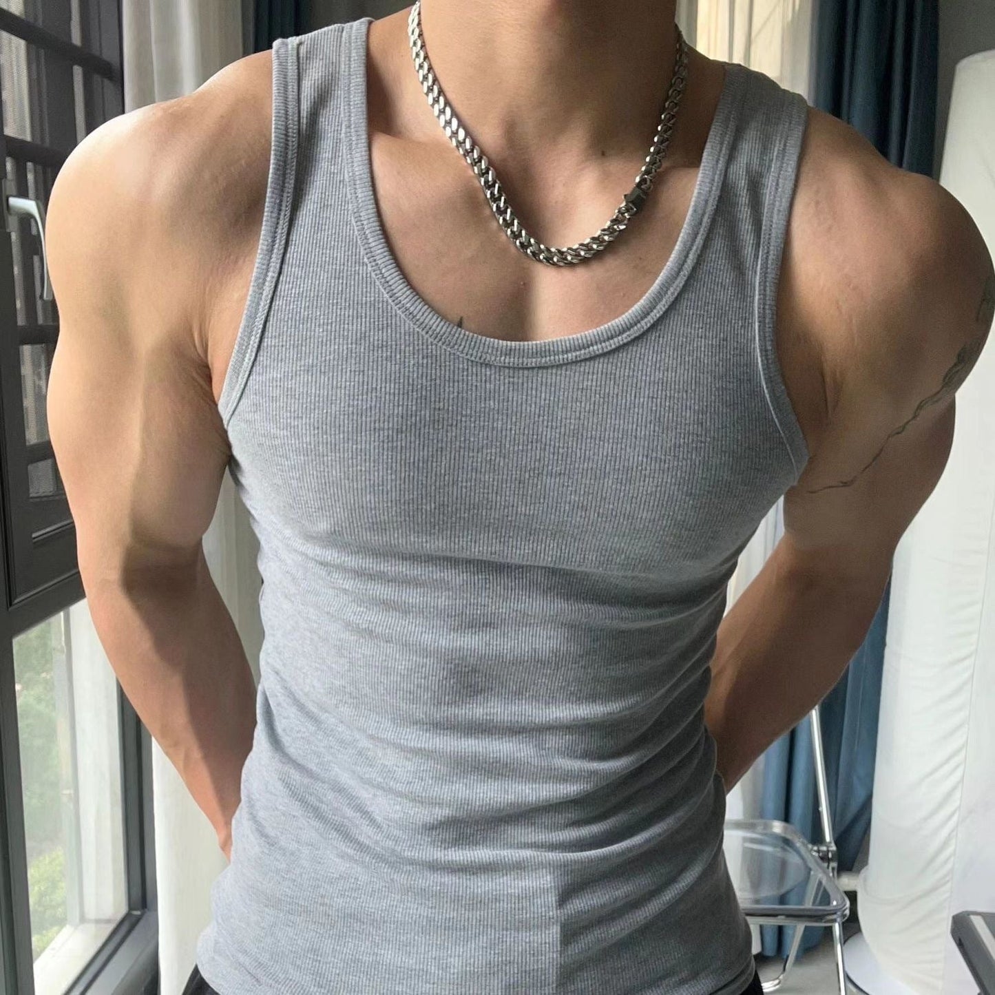 Let og Stilfuld Tanktop til Mænd til Sommeren