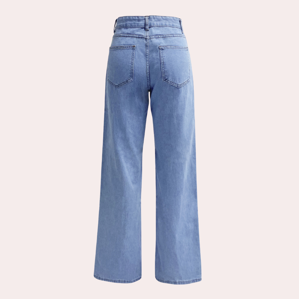 Elegant Denim Bukser med Høj Talje – Forførende Stil og Komfort