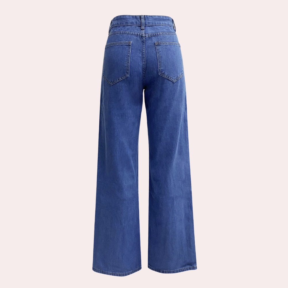 Elegant Denim Bukser med Høj Talje – Forførende Stil og Komfort