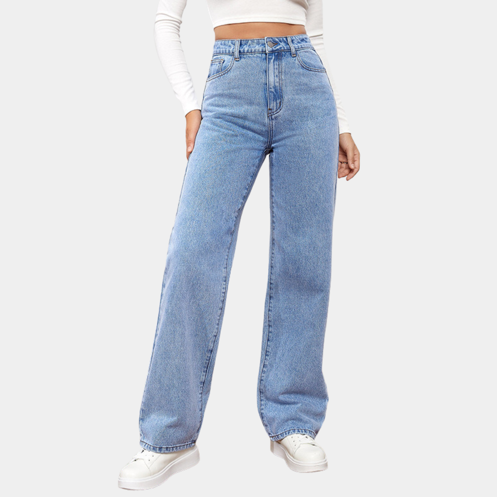 Elegant Denim Bukser med Høj Talje – Forførende Stil og Komfort