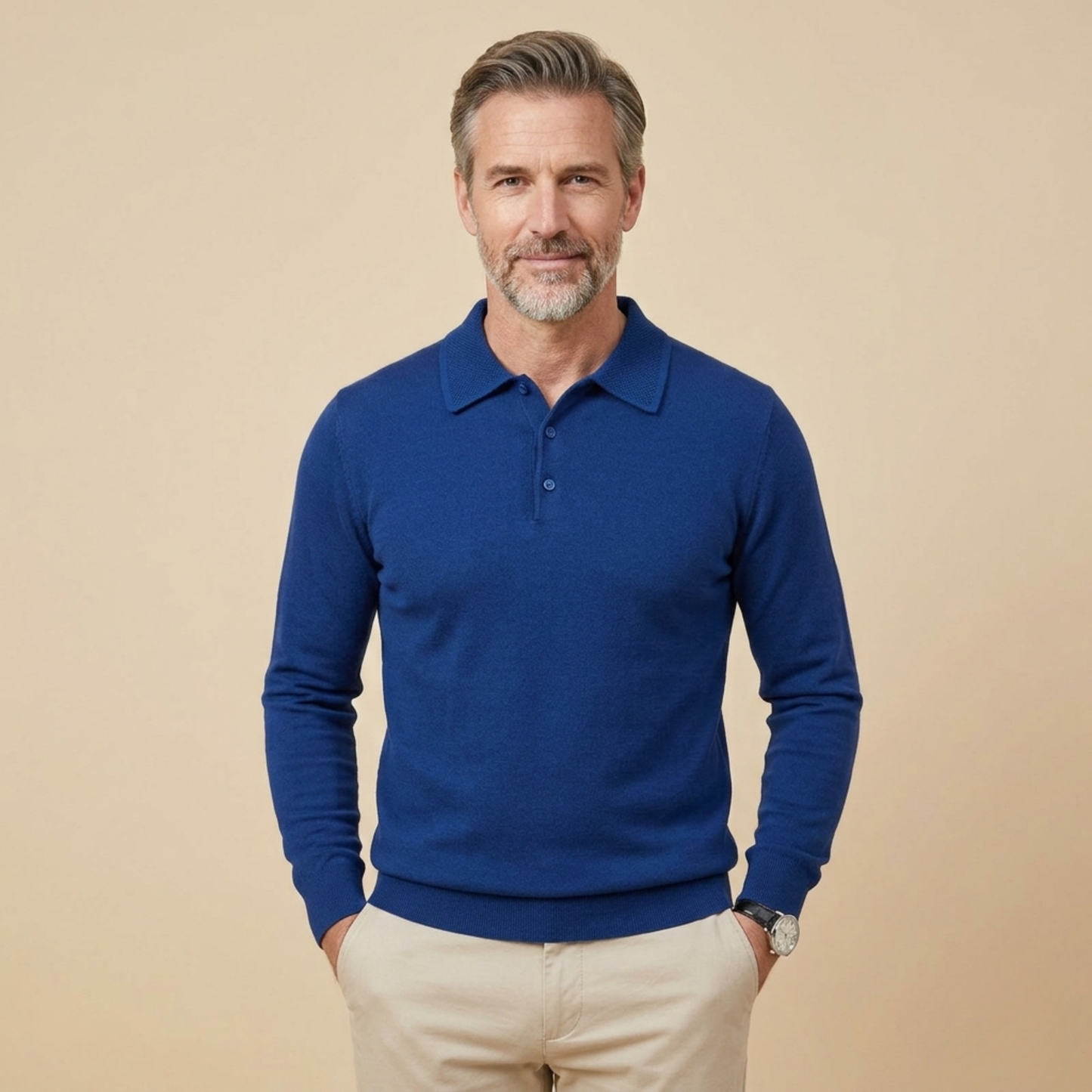 Stilrent | Elegant långärmad polo för en sofistikerad look