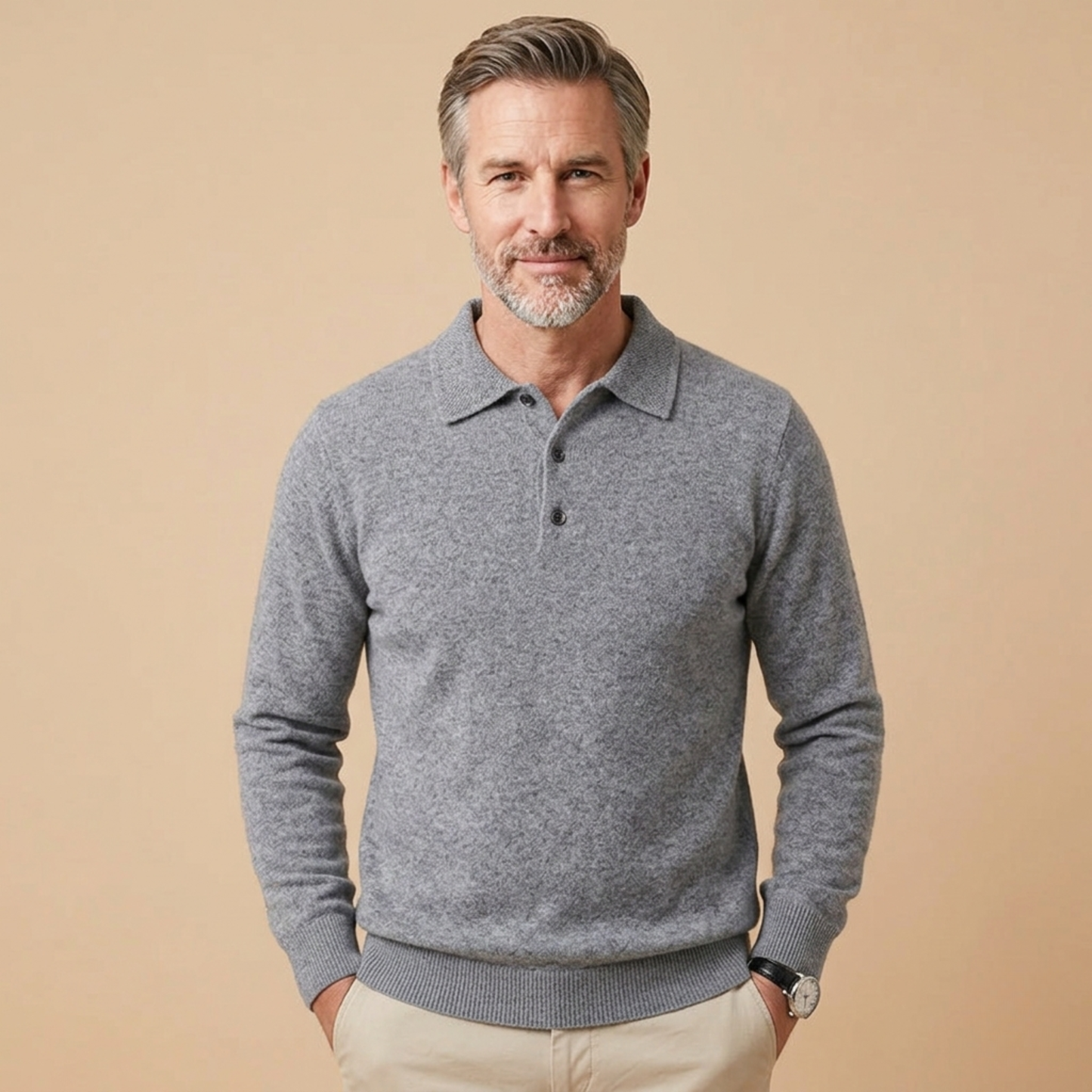 Stilrent | Elegant långärmad polo för en sofistikerad look