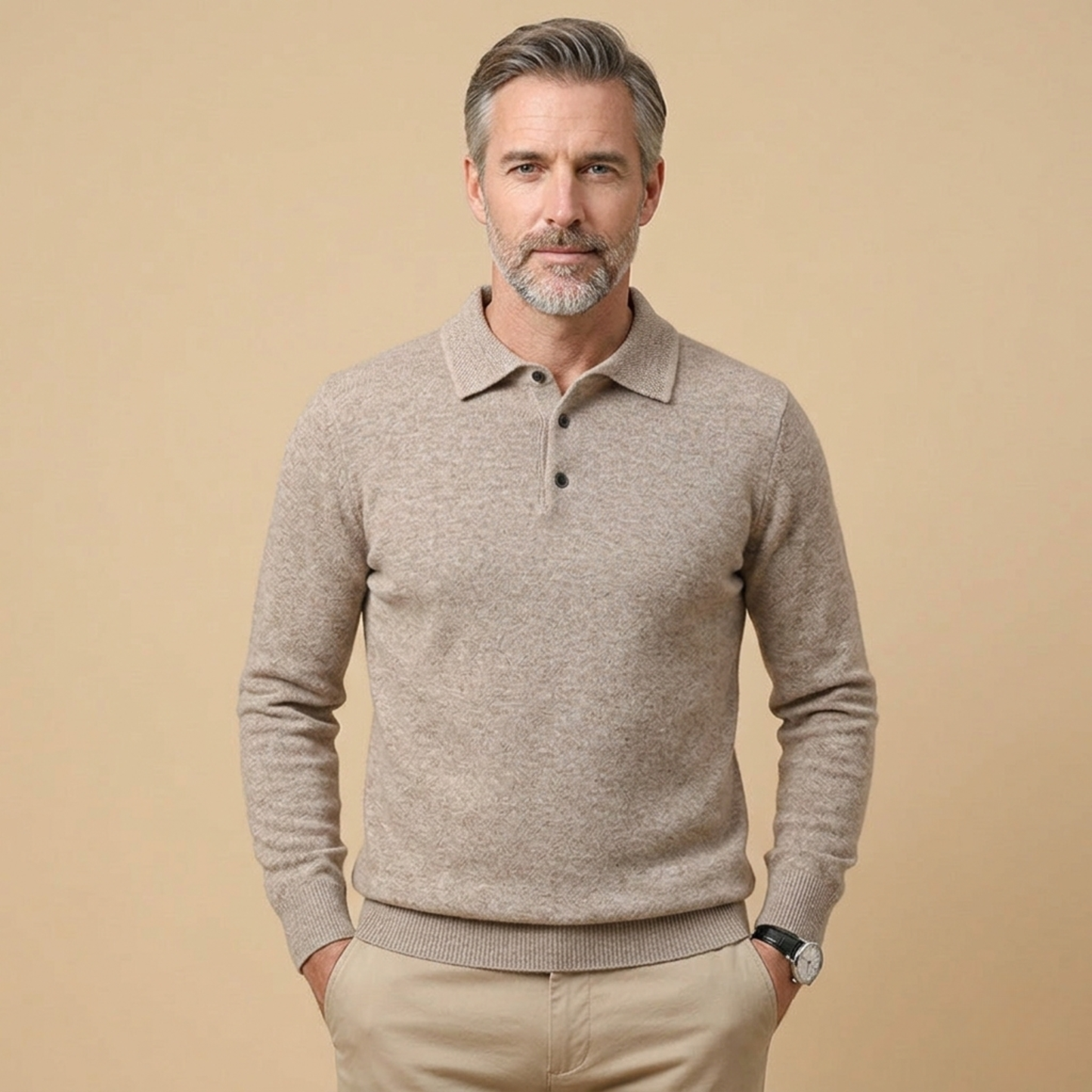 Stilrent | Elegant långärmad polo för en sofistikerad look