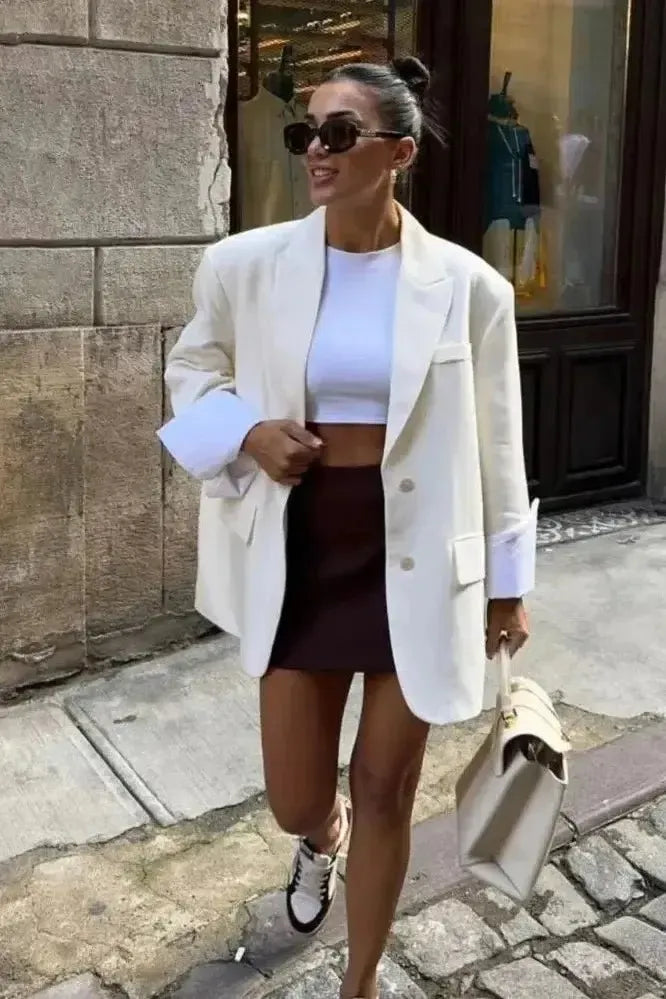 Modern Oversize Kavaj med Chic Urban Estetik