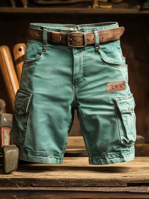 Funktionella Cargoshorts för Män | Vintage-Inspirerad Stil