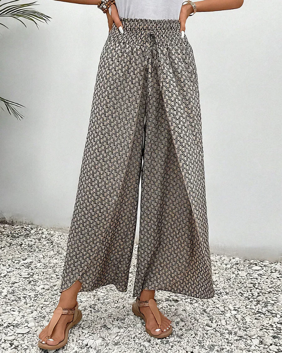 Astrid - Bred Bukser med Geometrisk Design