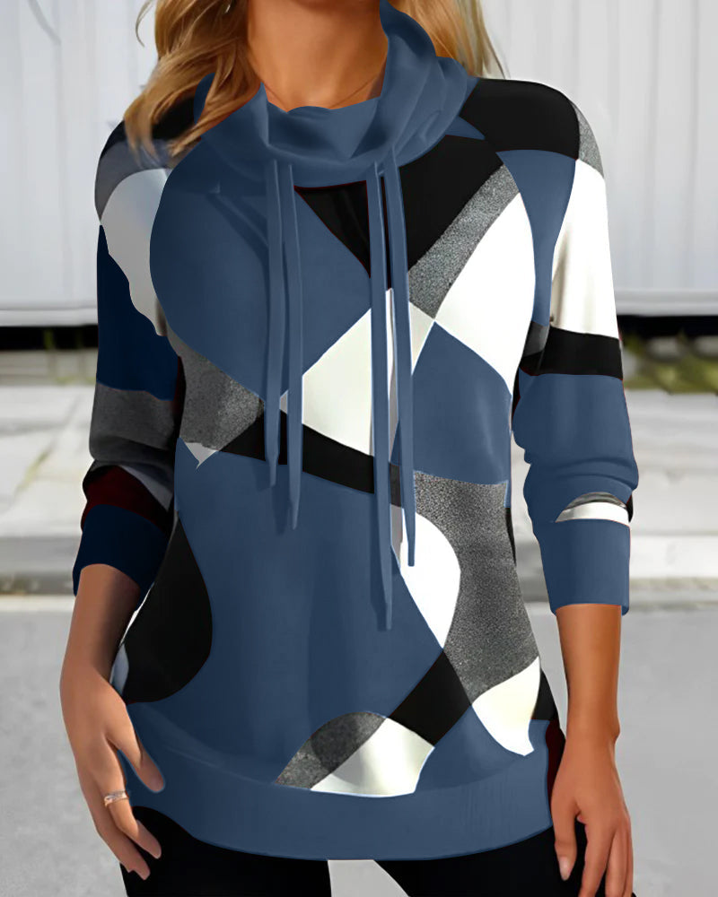 Dahlia - Geometriskt mönster hoodie