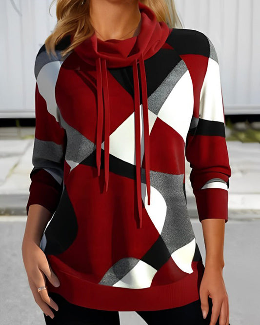 Dahlia - Geometriskt mönster hoodie