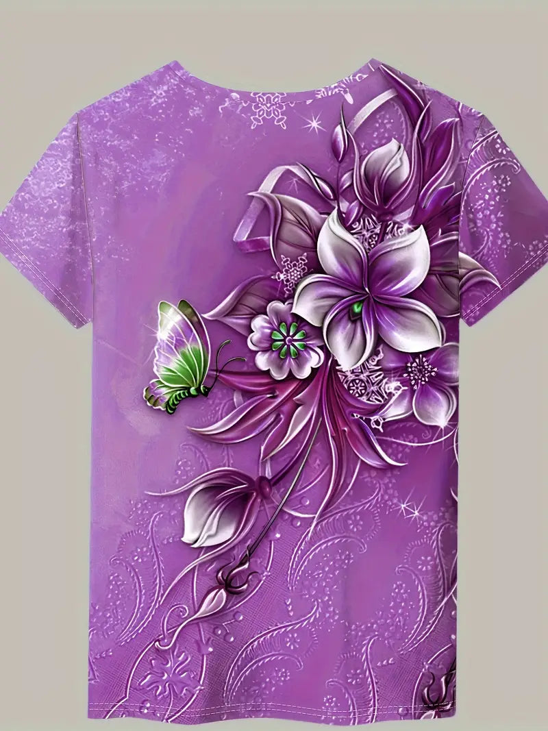 Florale Elegance: T-Shirt til Den Modebevidste