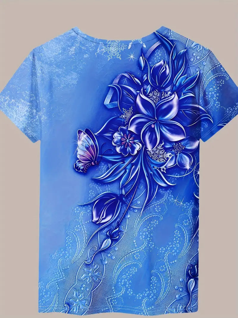 Florale Elegance: T-Shirt til Den Modebevidste