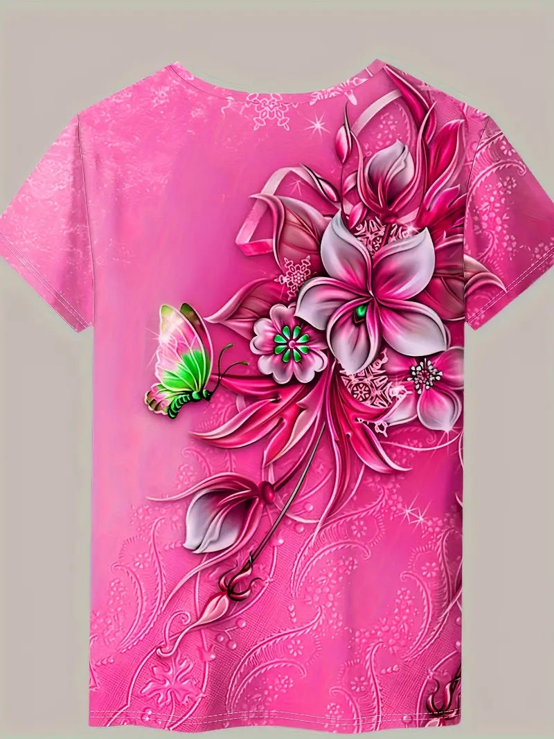 Florale Elegance: T-Shirt til Den Modebevidste