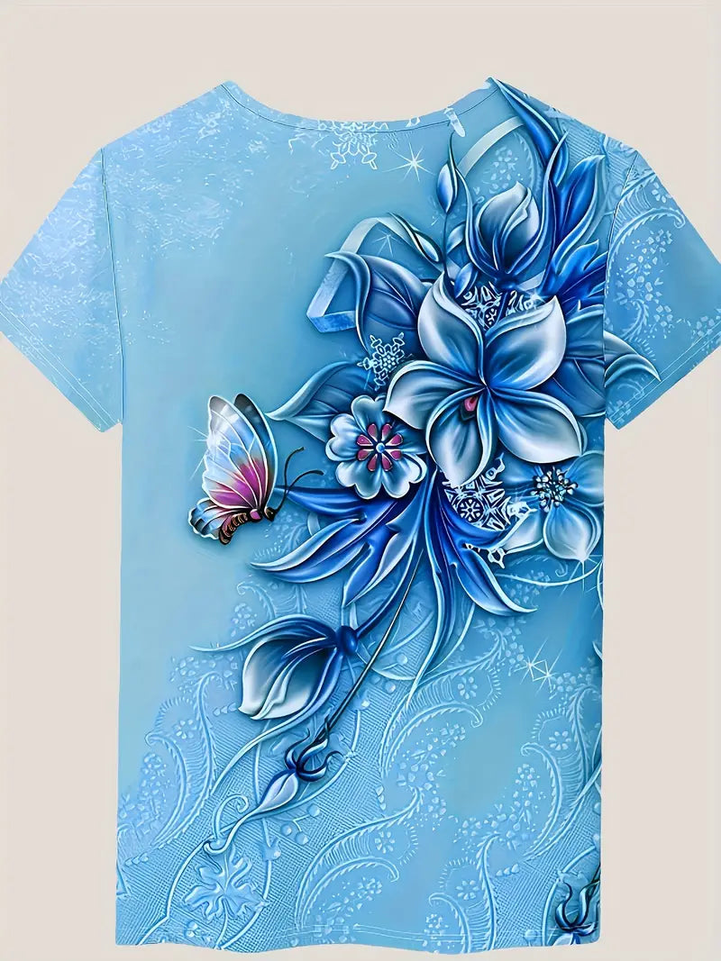 Florale Elegance: T-Shirt til Den Modebevidste