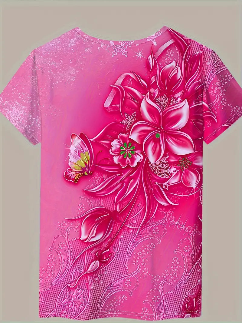 Florale Elegance: T-Shirt til Den Modebevidste