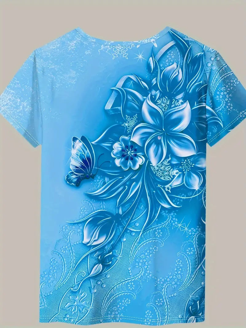 Florale Elegance: T-Shirt til Den Modebevidste