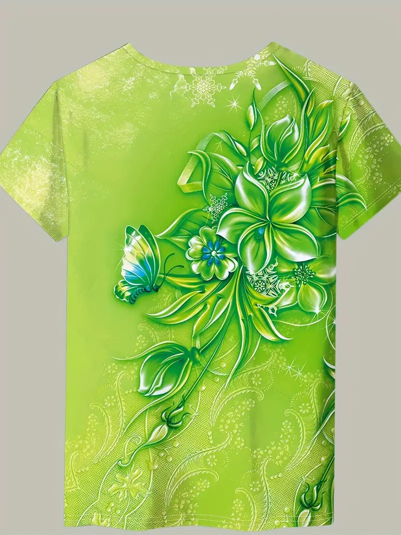 Florale Elegance: T-Shirt til Den Modebevidste