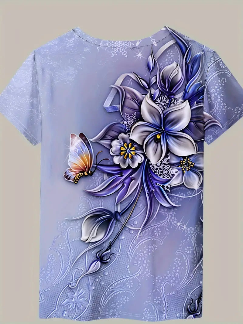 Florale Elegance: T-Shirt til Den Modebevidste