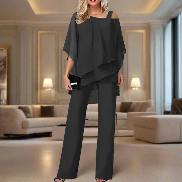 Elegant Chiffon Set för Kvällar