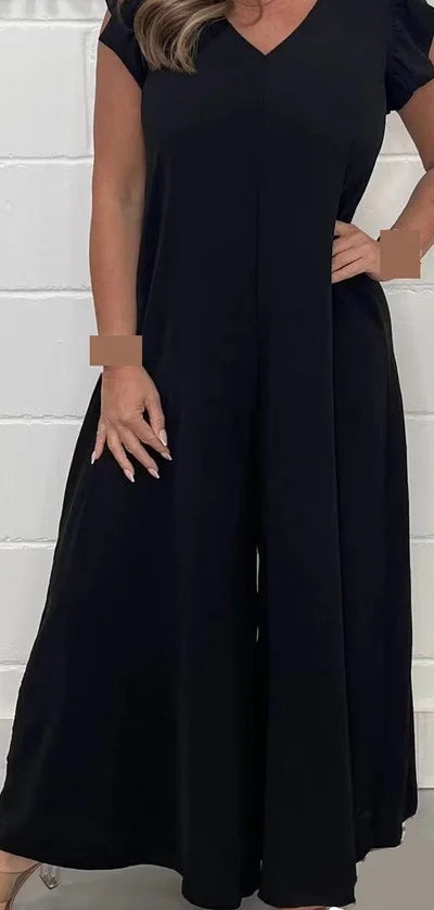 Elegant jumpsuit med vida ben