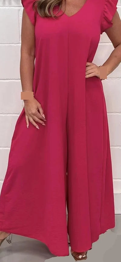 Elegant jumpsuit med vida ben