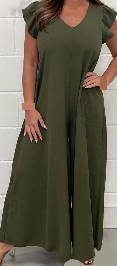 Elegant jumpsuit med vida ben