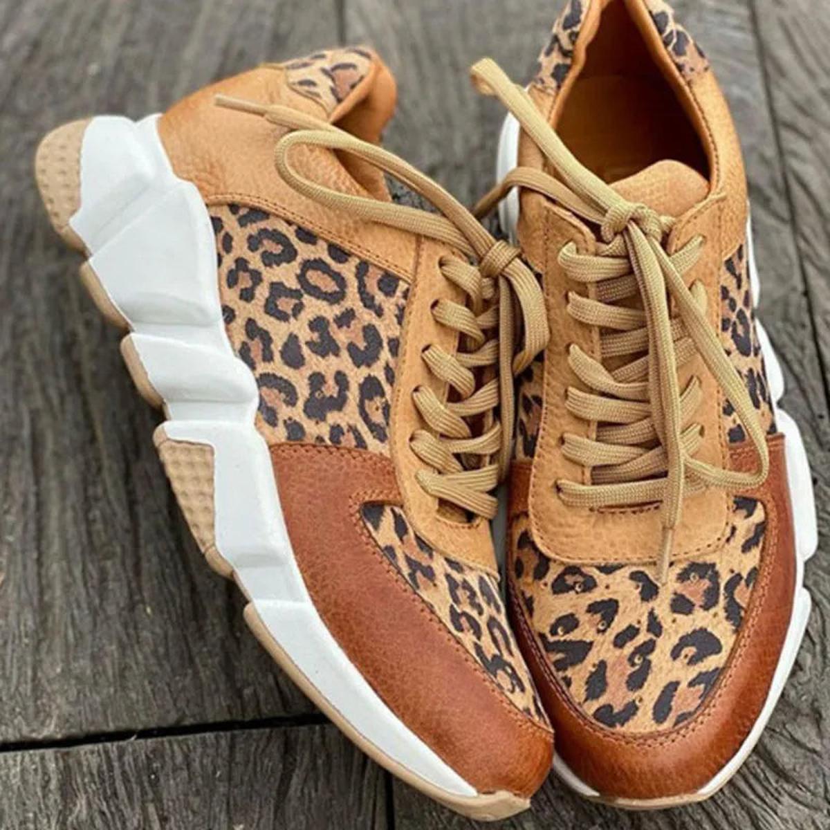 Viva | Trendiga Chunky-Print Sneakers för Damer