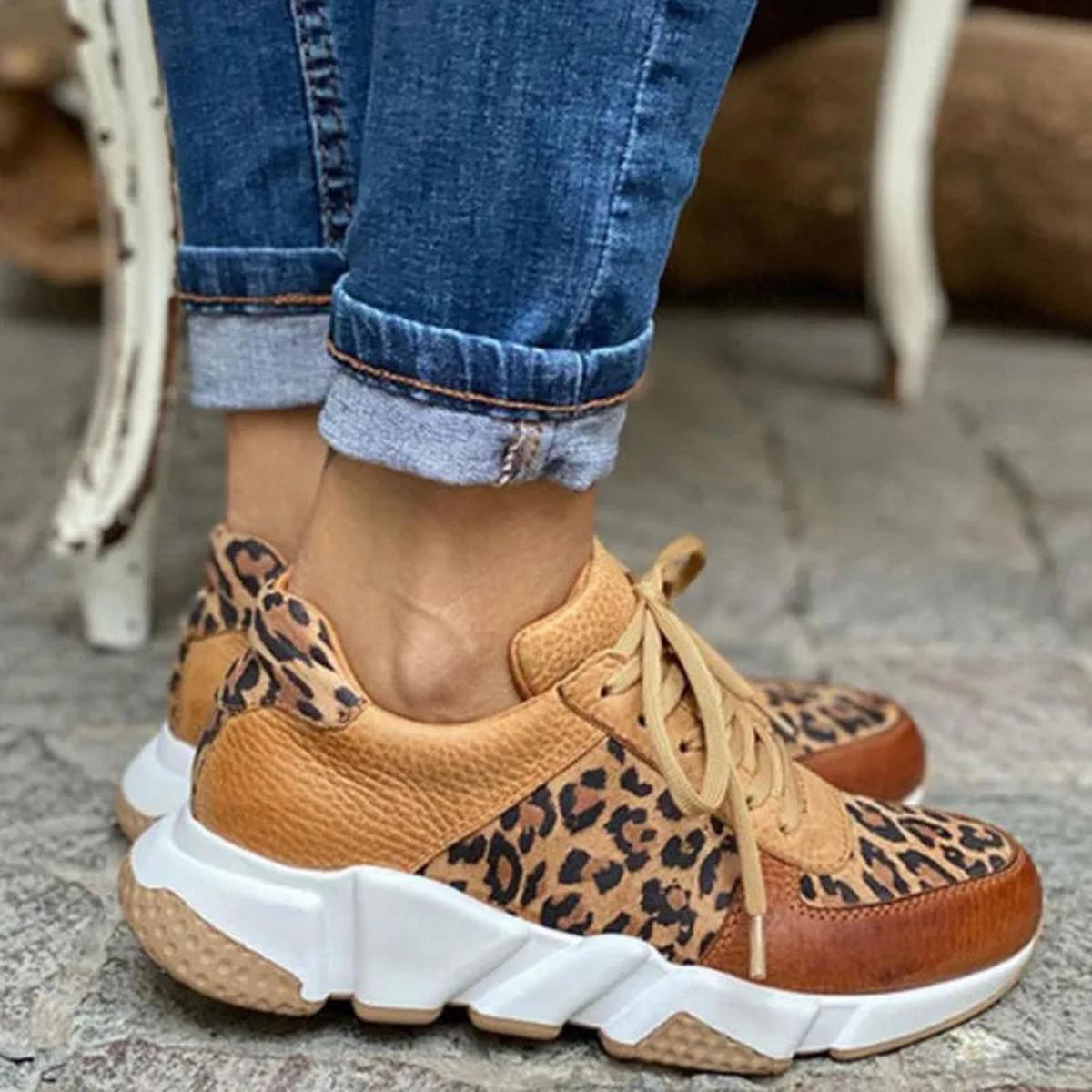 Viva | Trendiga Chunky-Print Sneakers för Damer