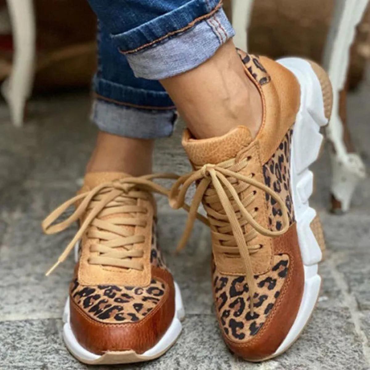 Viva | Trendiga Chunky-Print Sneakers för Damer