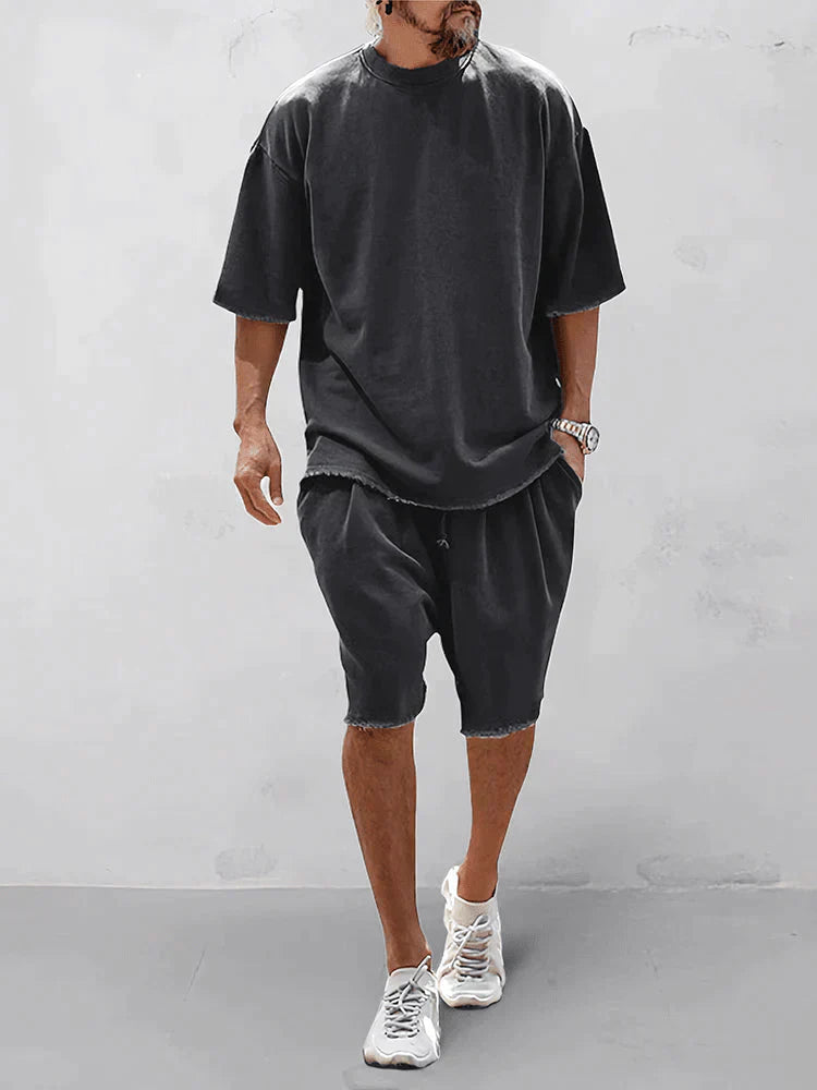 Snyggt set med skjorta och shorts för män - Axel