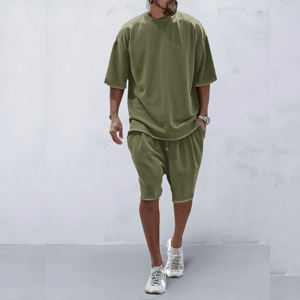 Snyggt set med skjorta och shorts för män - Axel