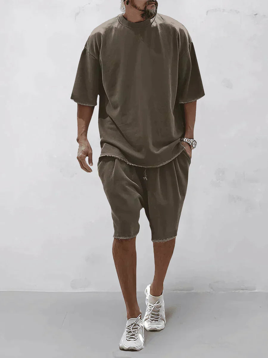 Snyggt set med skjorta och shorts för män - Axel