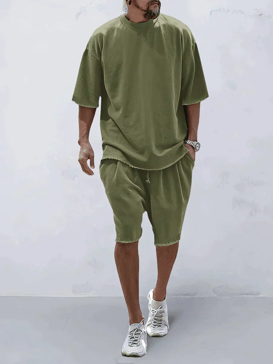 Snyggt set med skjorta och shorts för män - Axel